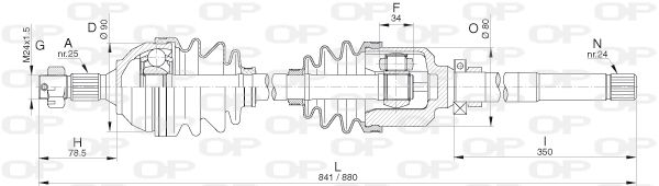 OPEN PARTS Приводной вал DRS6264.00